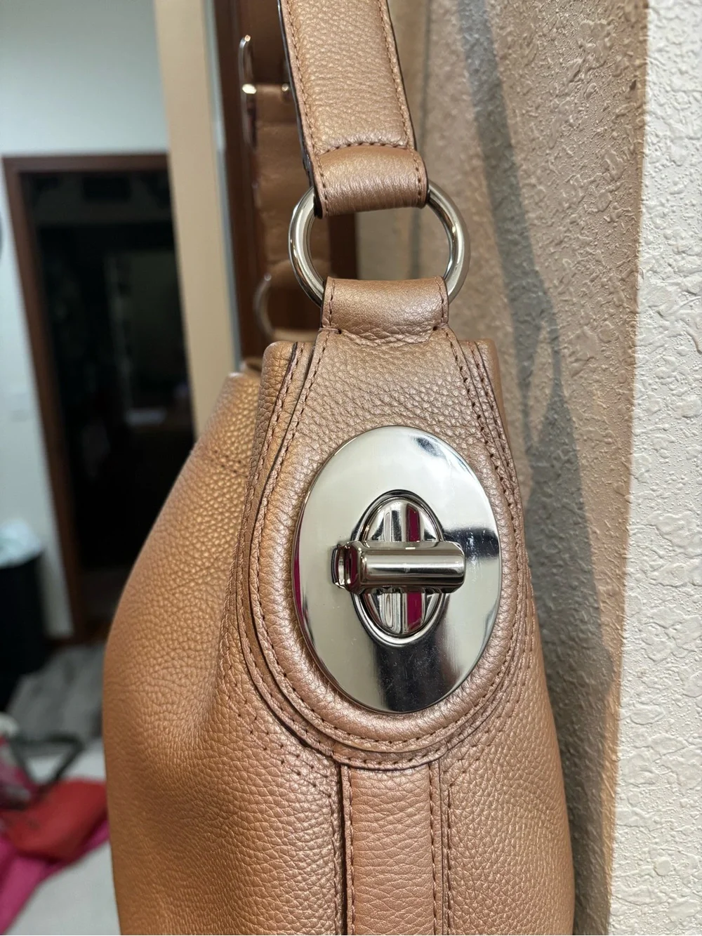 Coach Madison Phoebe Champagne Shoulder Bag